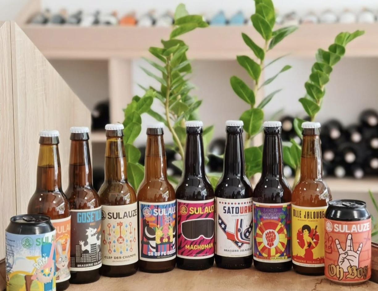 Bières artisanales de la Brasserie Sulauze en rayon à La Cave des Termes à Peypin